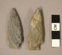 Chipped stone projectile points, stemmed