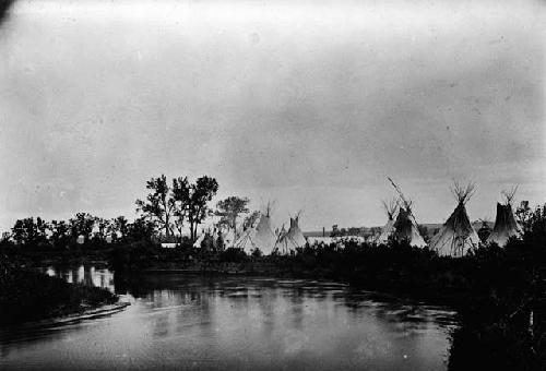 Crow camp site on site of Custer Massacre