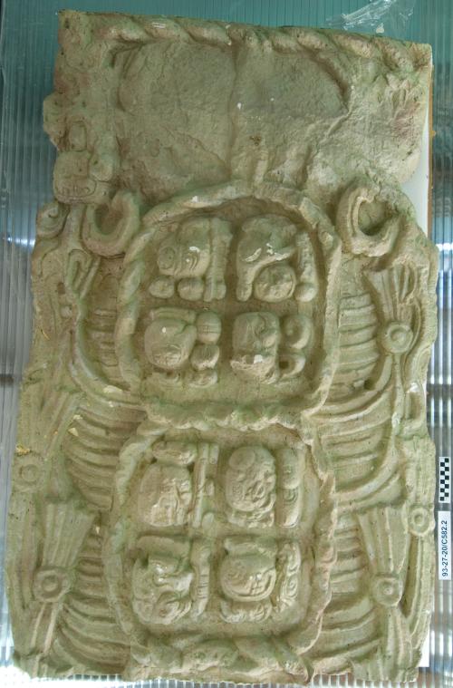 Cast of part of Back of Stela F, east, bottom