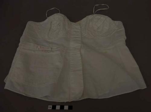 Bodice, white cotton