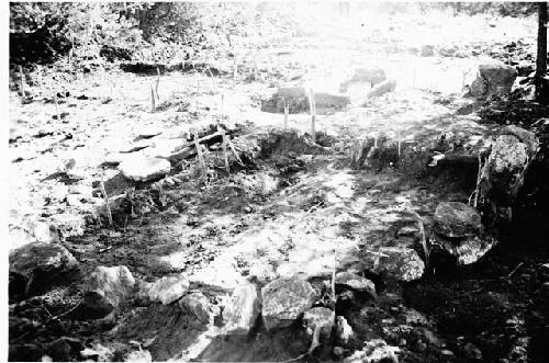 Post houses from S.W.; Room G in foreground.