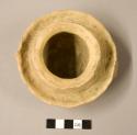 Plain pottery cup rimmed jar