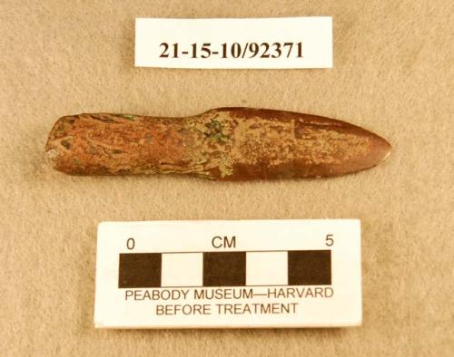 Metal, copper projectile point