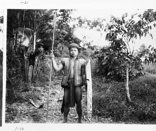 Man with spear and shield