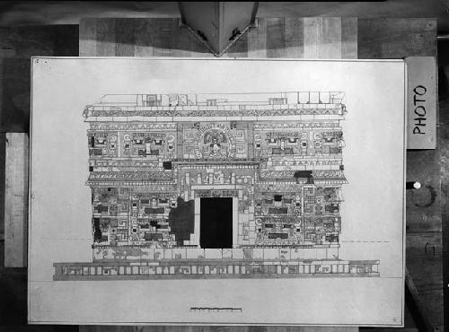 Monjas - restoration drawing by Russel