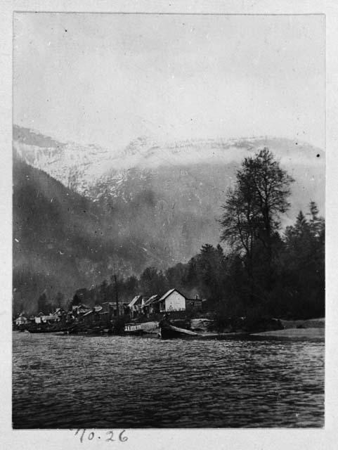 Kwakwaka’wakw Wakashan, from Anchorage, General View of Kingcome Inlet Summer Village