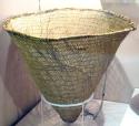 Burden basket. Large conical-shaped, made of twined willow, for pine nuts.