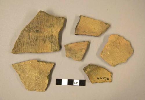 Ceramic sherds, body sherds, textured surface