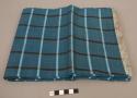 Fabric for man's longyi, blue and black checks