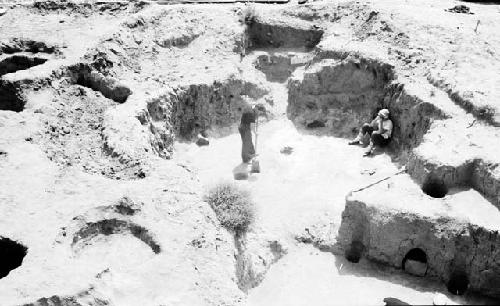 Red Hill site, structure 201A at left antechamber of 208 and test trench