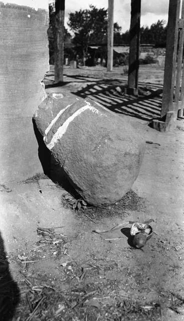 Stone object at Finca Arevalo