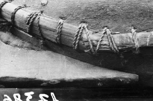 Model of planked boat or dalca, In Museo Nacional de Historio Natural, Madrid