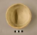 Plain pottery cup rimmed bowl