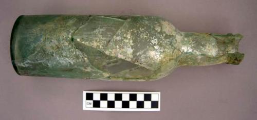 Partial glass bottle