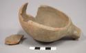 Plain pottery ladle