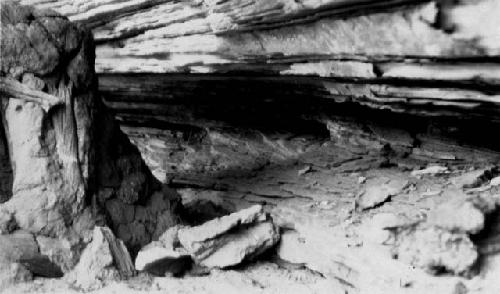 Site 3, Little Tantalus Creek; showing space between building and cave