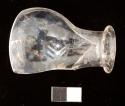 Glass vessel fragment, clear