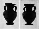 Etruscan black figured pottery amphora