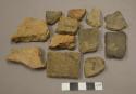 Fragments of pottery