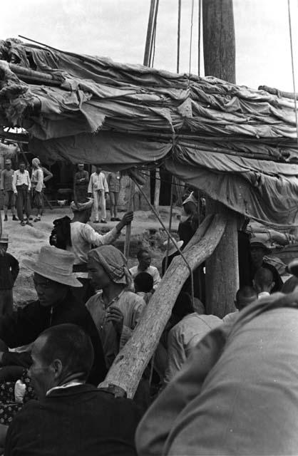 Shensi, September 1935, aboard ferry, Fenglingtu