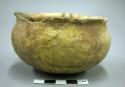 San Bernardino black-on-yellow pottery bowl