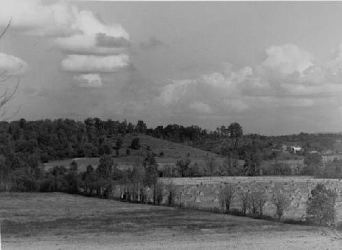 Looking north from the cliffs south of the right bank of Rivanna