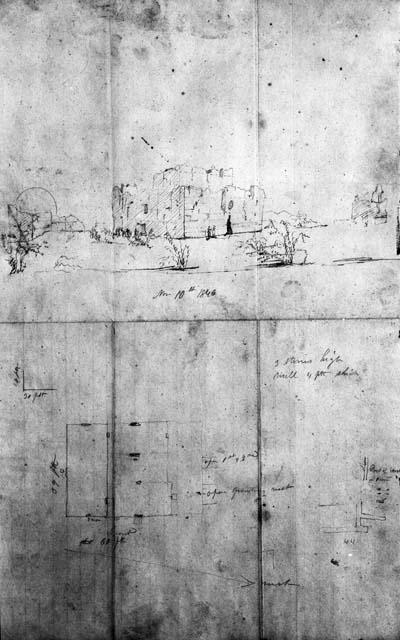 Sketch, "Ruin of Casa Grande, Nov. 10, 1846" by John Mix Stanley