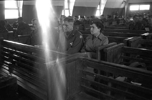 Soldiers in chapel during service