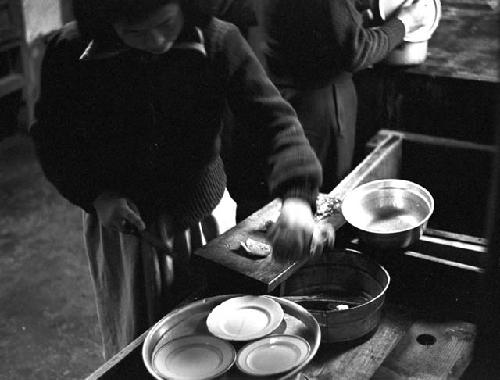 Woman preparing vegetables