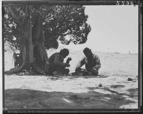 Navajo Men and Tree