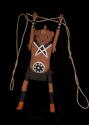 Koyemsi Katsina, (Jumping Jack). Made of wood with jointed arms and legs