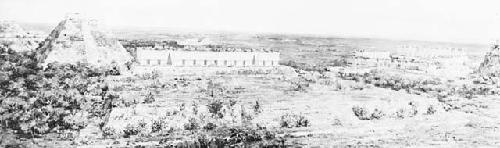 Ruins of Uxmal - showing Palace of the Governors