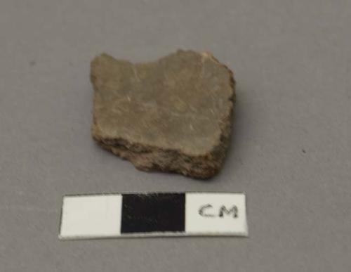 Pottery fragment from shell heap