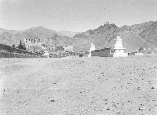 View of Leh, Mani wall and palace