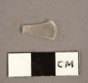 Flat glass fragments, colorless