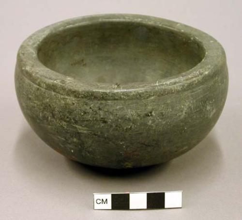 Stone dish, carved from steatite