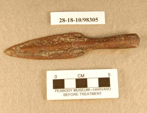 Metal, copper projectile point