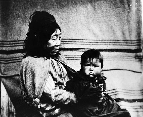 Mother and baby of Quatsino tribe (Wakashan)