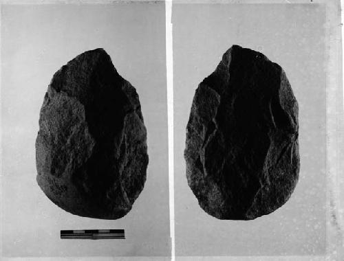 Two paleolithic quartzite hand axes