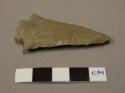 Notched triangullar stone knife