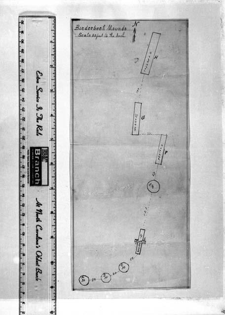 Map of the Biederbeck mounds