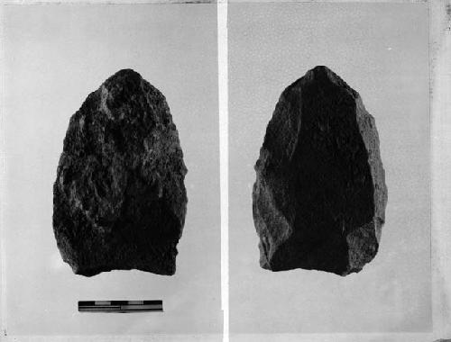 Two paleolithic quartzite hand axes