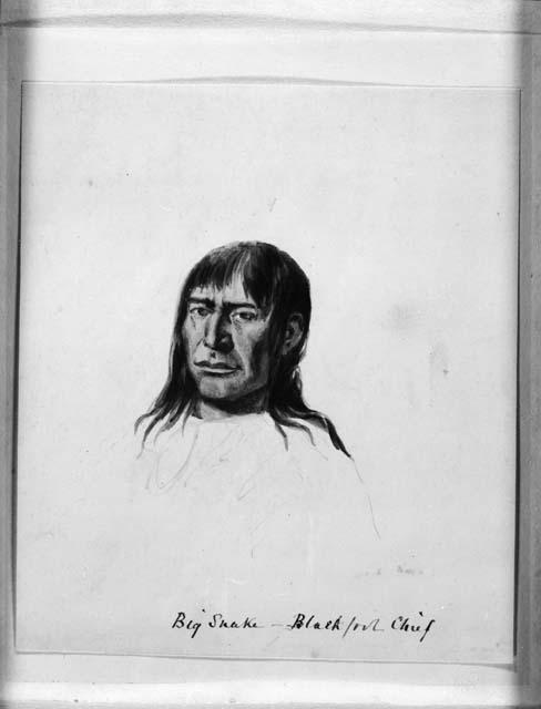 Watercolor by Paul Kane: Blackfoot - Omoxesisxany