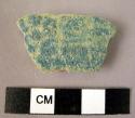 1 turquoise-glazed potsherd