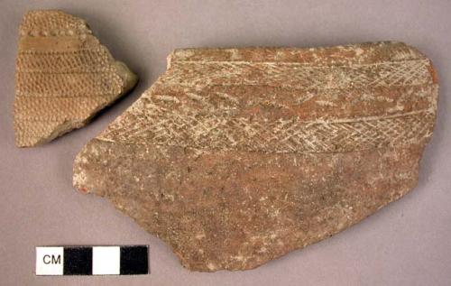 Potsherd, decorated