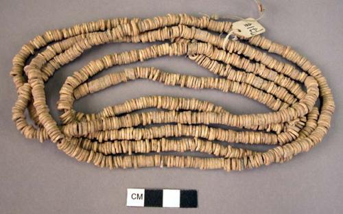 Beads, strings of ostrich shell beads