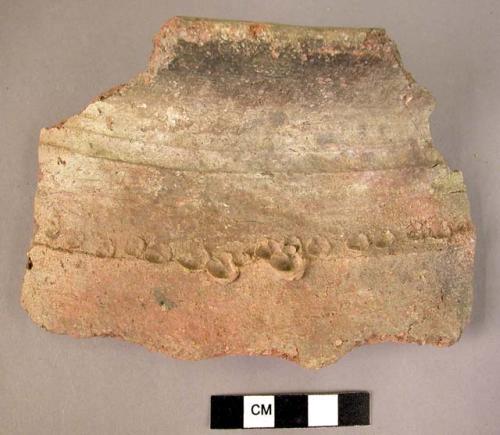 1 potsherd with impressed decoration