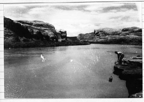 Drawing water from Colorado R. noon day camp July 26th