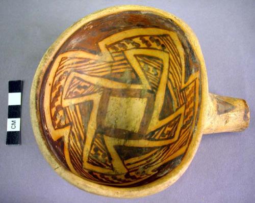 Bowl, polacca polychrome style c. int: curvilinear design; ext: linear design. 8