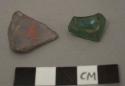 Glass and bead fragments